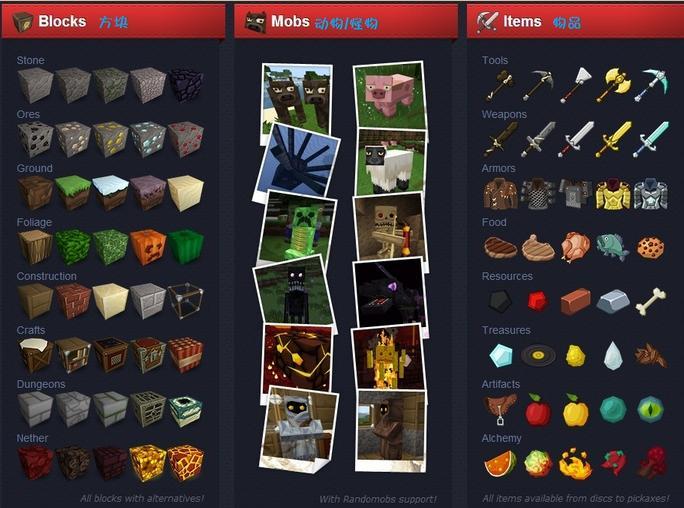 Minecraft Seed Min Material Pack 1.6.2 Versión verde PACK Pentagonal Material Pack