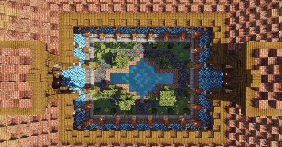 Mapa de jardín oriental de minecraft mapa de jardín oriental