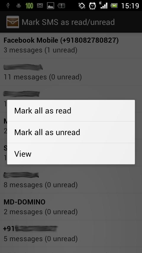 SMS read/unread