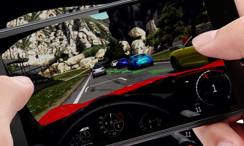 City Traffic Driving in Car