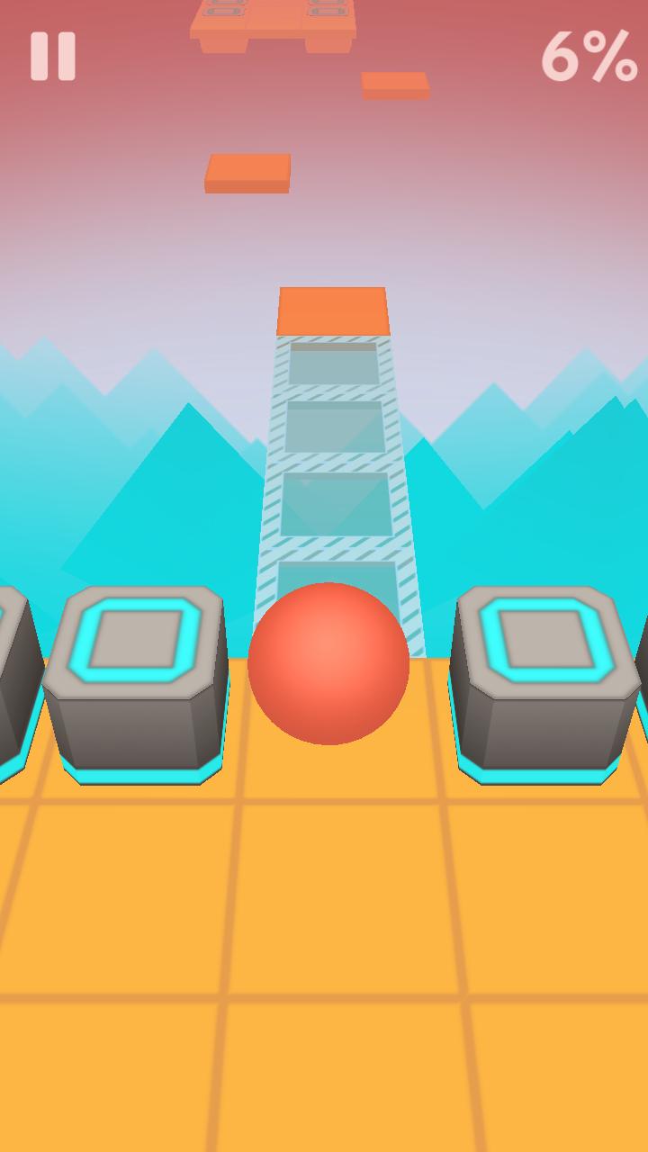 Scrolling Ball in Sky: casual rolling game